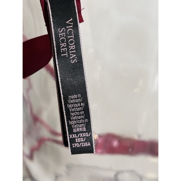 Victoria Secret Lingerie Bodysuit Women‎ XXL Burgundy Red Strappy Sexy Goth - Picture 9 of 10